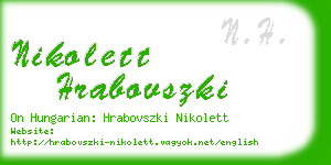 nikolett hrabovszki business card